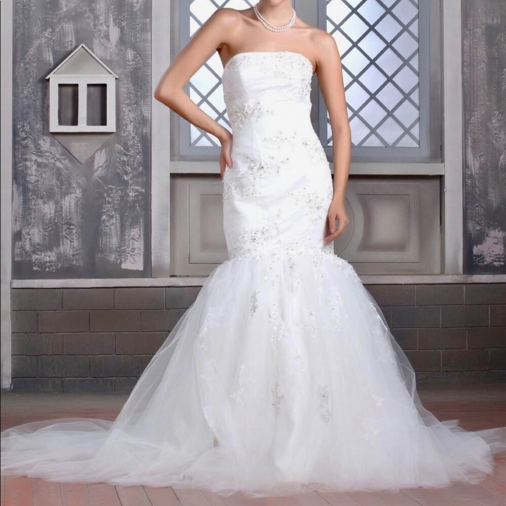 Wedding Dress White Lace Mermaid/trumpet gown